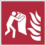 thumbnail of Brandschutzzeichen, Feuerlöschdecke F016 - ASR A1.3 (DIN EN ISO 7010) - 150x150 mm Folie selbstklebend