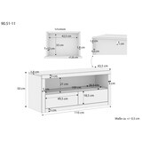 thumbnail of Lowboard TV-Schrank Fernsehboard 110x44x50 Buche lackiert, 90.51-11