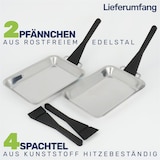 thumbnail of 2er Set Edelstahl Grillpfannen ideal für Gemüse Fleisch Fisch Grillgut