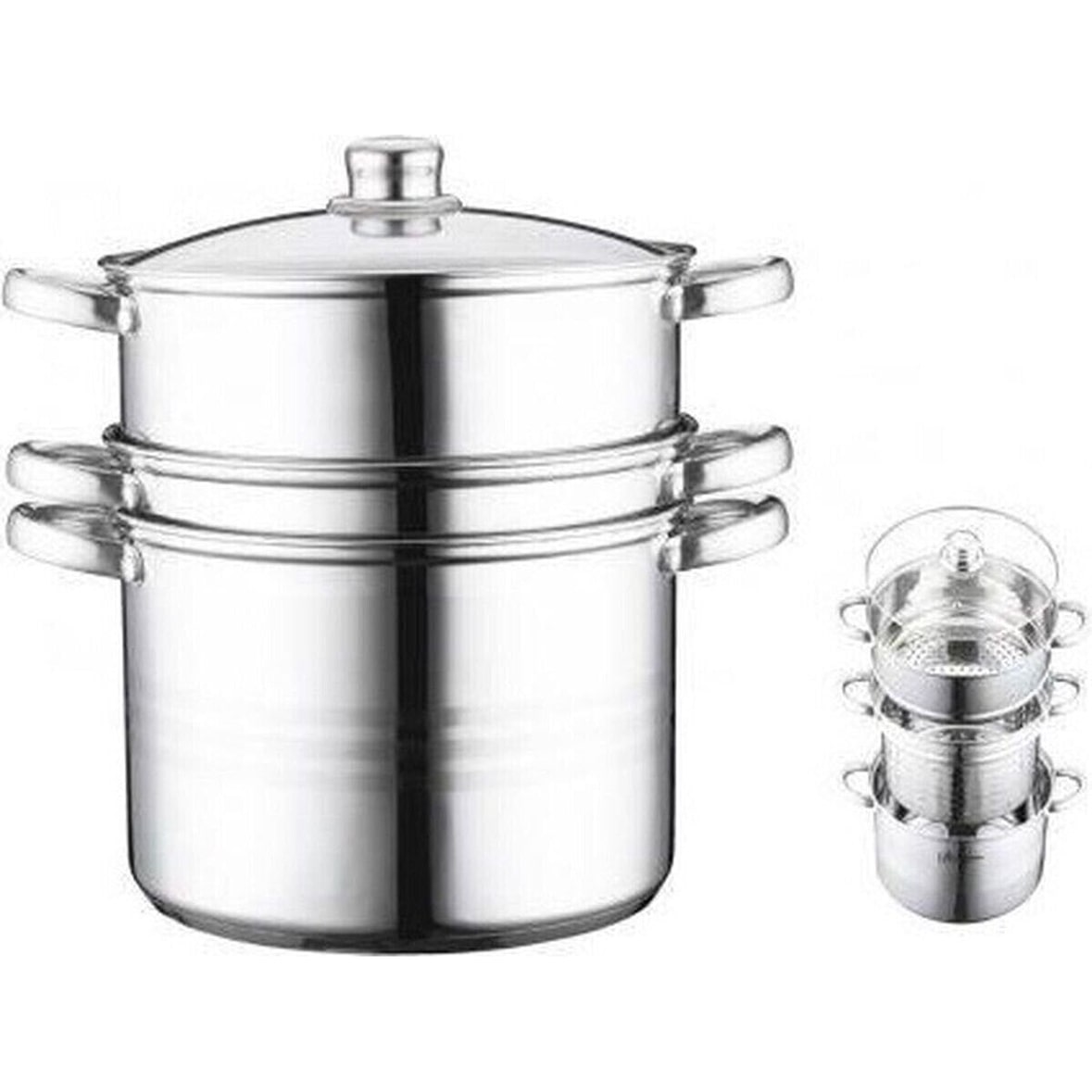 Nudelkocher 4 tlg Gartopf Edelstahl Topf Set