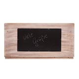 thumbnail of Wandtafel HWC-H48, wandklaptafel wandplank tafel met schoolbord, opvouwbaar massief hout ~ 120x60cm