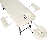 thumbnail of Helloshop26 - Opvouwbare draagbare massagetafel van aluminium met 3 secties + beige hoes 2008139