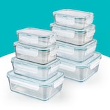 thumbnail of GOURMETmaxx Glas-Frischhaltedosen Klick-it - 16-tlg. - transparent/smaragd