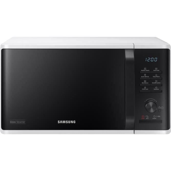 SAMSUNG Micro-ondes solo 23L - Contrôle électronique + bouton - Fonction maintien au chaud - MS23K3555EW -