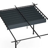 thumbnail of Pantheon Robust Pergola 3x4m wetterbeständig Stahl pulverbeschichtet Dunkelgrau