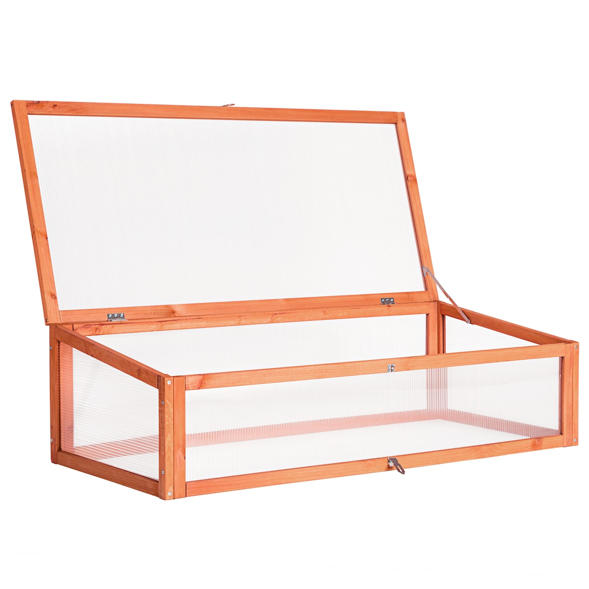 tectake Serre Châssis de Jardin pour Carré Potager 115 x 53 x 34 cm 115 x 53 x 34 cm Marron