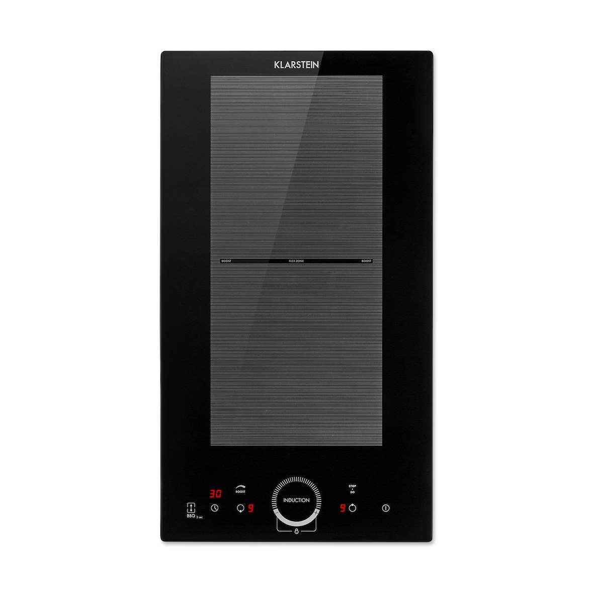 Delicatessa Slim Domino Induktionskochfeld 3500W Timer schwarz Schwarzes Glas