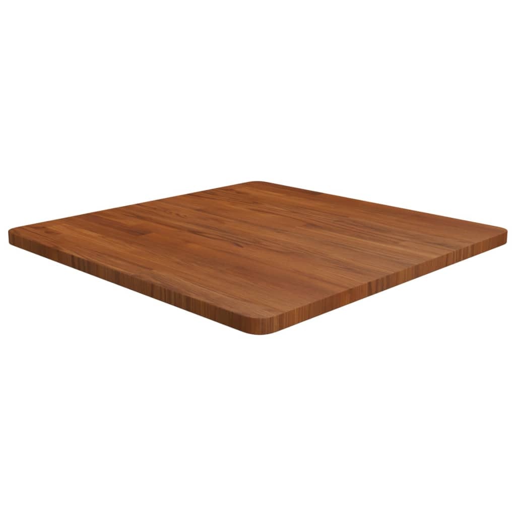 vidaXL Tafelblad vierkant 70x70x2,5cm behandeld eiken donkerbruin