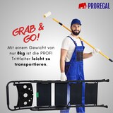 thumbnail of PROREGAL Profi-Trittleiter klappbar mit Handbügel und Werkzeugablage 4 Stufen 160x51x87cm Traglast 150kg Stahl Schwarz Klappleiter Haushaltsleiter