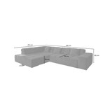 thumbnail of KAWOLA Sofa NEVADA Ecksofa Velvet curry Recamiere links