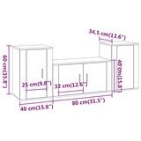 thumbnail of vidaXL 3-tlg. TV-Schrank-Set Räuchereiche Holzwerkstoff