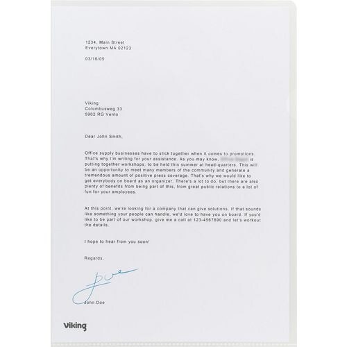 Viking Premium Stark Klarsichthülle DIN A4 Glasklar Transparent PP (Polypropylen) 145 Mikron 25 Stück