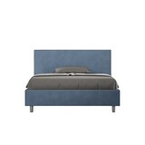 thumbnail of Cama sin somier acolchada 140x190 microfibra azul Adele