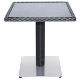 thumbnail of METRO PROFESSIONAL Mesa bistro Barbados, aluminio/poliratán, 70 x 70 cm, tablero efecto piedra, negro