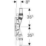 thumbnail of Geberit Duofix Dusch-Element 500 mm mit Wandablauf, d40, niedrige Bauhöhe