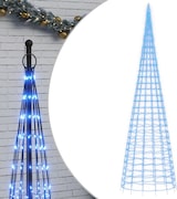 Ein blauer LED-Lichterbaum-Aufsatz.