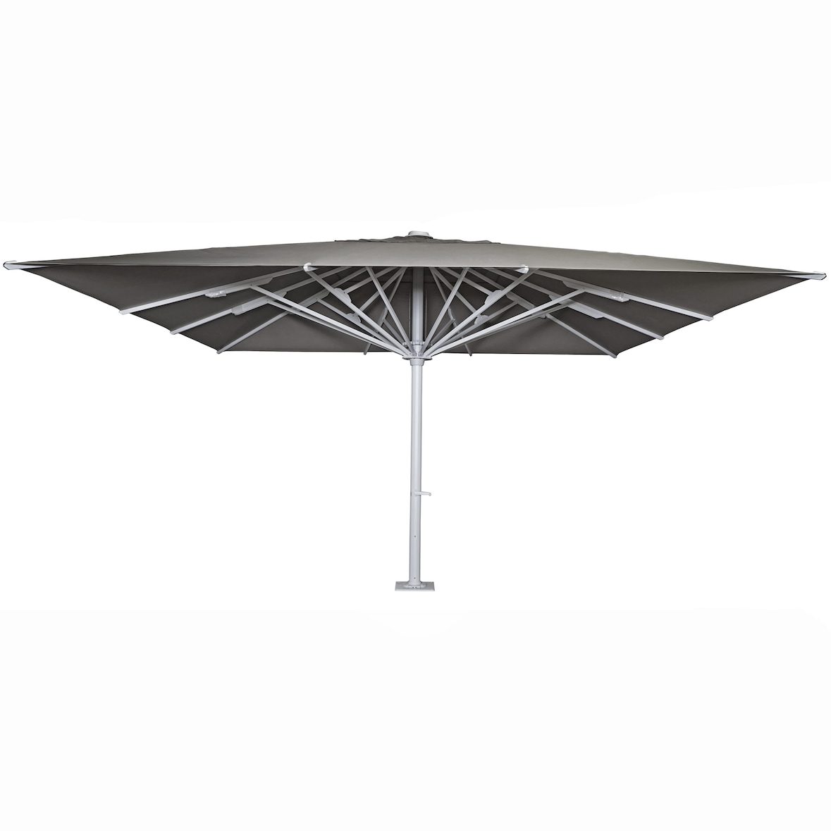 Gastronomie-Luxus-Sonnenschirm HWC-D20b, XXL-Schirm Marktschirm, 5x5m (Ø7,2m) Polyester/Alu 87kg ~ anthrazit