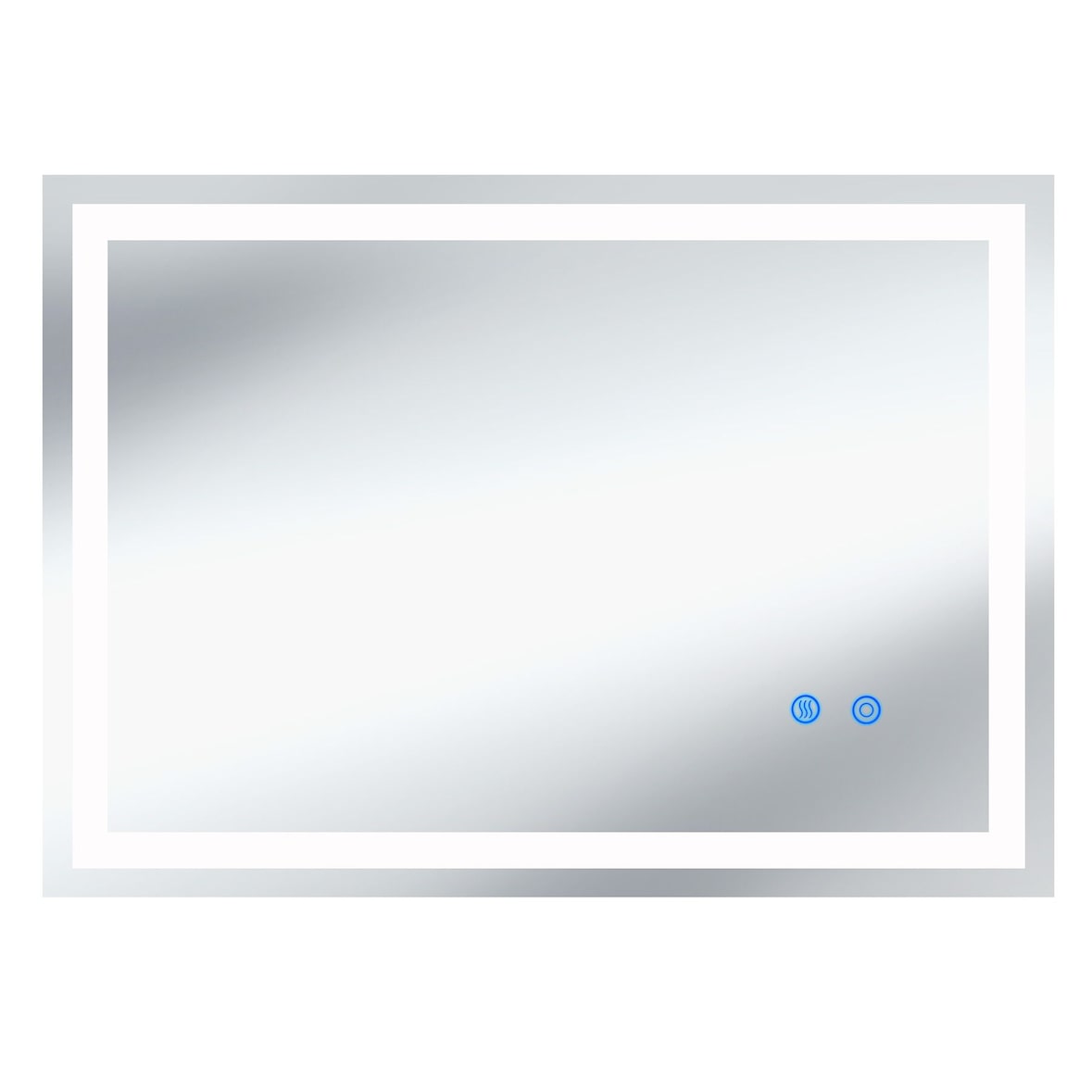tectake Miroir de salle de bain LED CLARA réglable avec 3 couleurs de lumière - 50 x 70 cm gris anthracite