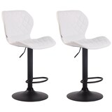 thumbnail of 2er Set Barhocker Cork Kunstleder weiß/schwarz