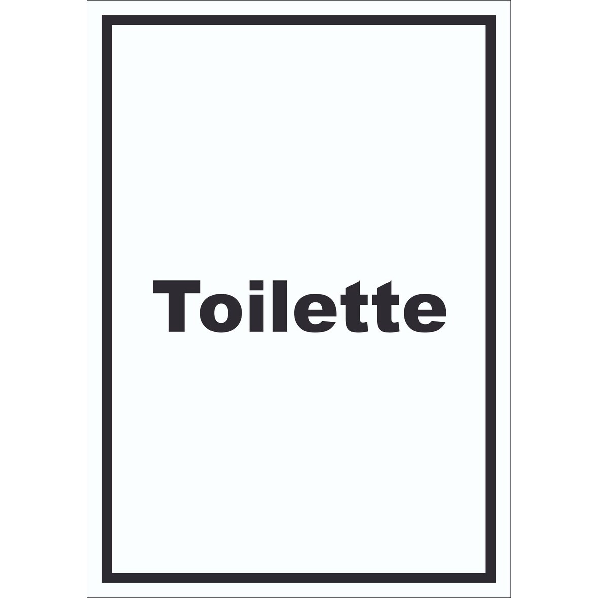 Toilette Schild mit Text Klo WC hochkant A6 (105x148mm)