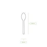 thumbnail of greenbox - cuchara de madera pequeña 14 cm, biorevestida, 100 piezas.