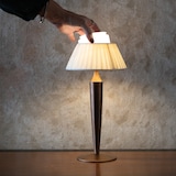 thumbnail of Lámpara de mesa recargable Flaminia Zafferano LED táctil - Diseño clásico inalámbrico dorado