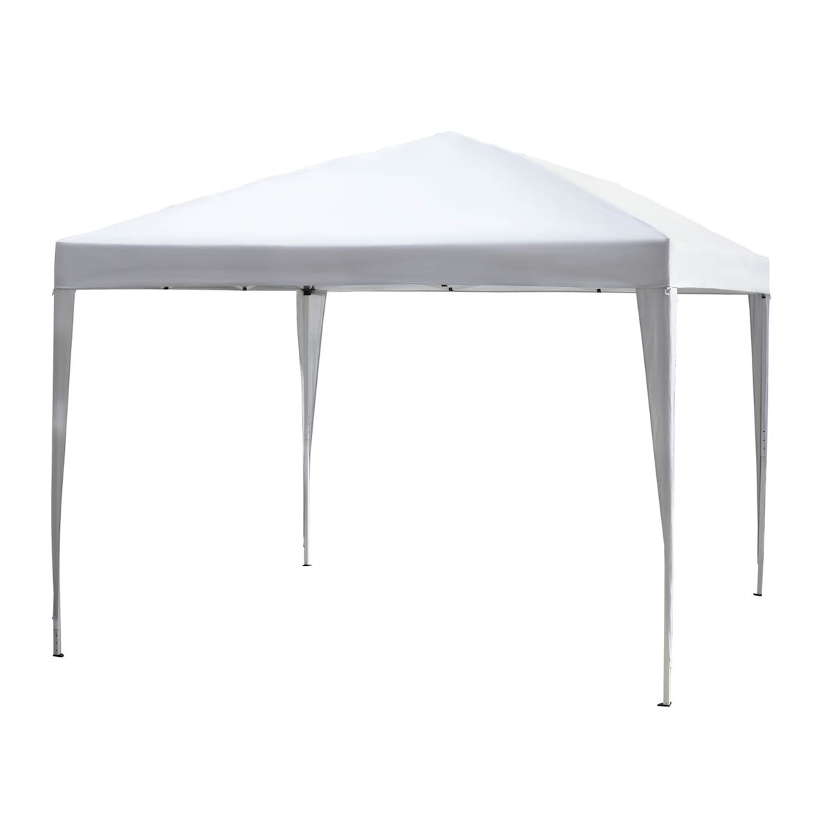 Carpa plegable 3x3 m cenador de jardín con bolsa de transporte altura ajustable en 3 niveles anti-UV e impermeable para terraza patio blanco plata