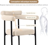 thumbnail of Esszimmerstuhl Polsterstuhl Beige 85x70x62 cm ergonomische Rückenlehne breiter Sitz Samtoptik Stuhl mit stabilem Eisenrohrgestell