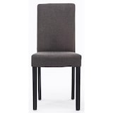 thumbnail of Lot de 6 Chaises de salle à manger Ina Tissu avec pieds en Bois Gris foncé/Noir