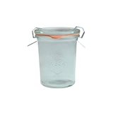 thumbnail of 48er Set Weck Gläser 160 ml Sturzgläser mit 48 Glasdeckeln, 48 Einkochringen und 96 Klammern incl. Diamant-Zucker Gelierzauber Rezeptheft