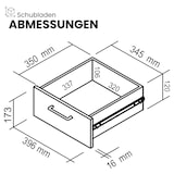 thumbnail of bümö smart Schubladenschrank, Büroschrank in Ahorn mit 4 Schüben & 4 Regalfächern - Bürocontainer aus Holz, Container mit Metallgriffen & Soft-Stop