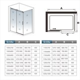thumbnail of AICA Mampara de ducha corredera+panel lateral,vidrio 8mm antical,(1075-1095)x(783-803)x1950mm