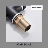 thumbnail of KLARWERK® Julian | Retro 3-Wege Armatur Edelstahl Schwarz matt | Vintage Filter Wasserhahn Küche | 360° Osmose Mischbatterie U-Auslauf 3 Anschlüsse