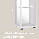 thumbnail of K-Möbel Mobile vetrina in vetro a 2 ante 176x67x33 cm Made in Germany con specchio & serratura & LED Argento