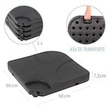 thumbnail of Aktive Garden Soporte parasol rellenable cuadrado 4 piezas