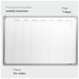 thumbnail of DESQ | Weekplanner | Magnetisch | Aluminium Frame| 60 x 90  cm