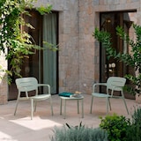 thumbnail of Gartenmöbel Set 2 Sessel mit Armlehnen und Tisch aus Polypropylen stapelbar für Terrasse Balkon Pool Outdoor Bar modernes Relax Dora