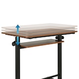 thumbnail of Arbeitstisch / Schreibtisch WORKSTATION II 50 x 80 cm schwarz / walnuss hjh OFFICE