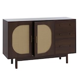 thumbnail of Décoshop26 -Modernes Sideboard im Chic-Stil mit 3 Schubladen und 2 Türen 80 x 120 x 40 cm aus Polyrattan und dunkelbraun 04_0008703