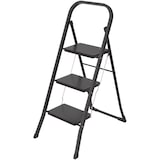 thumbnail of BRASQ Huishoudtrap 3-treden Zwart - keukentrap inklapbaar metaal voor Particulier en professioneel gebruik - Trap Ladder - Anti slip