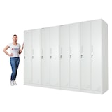 thumbnail of PROREGAL Mega Deal 4x Spind Schrank ELEPHANT Metall 2 Abteile 180x60x50cm Kleiderstange & Kleiderhaken Lichtgrau Spindschrank Kleiderschrank
