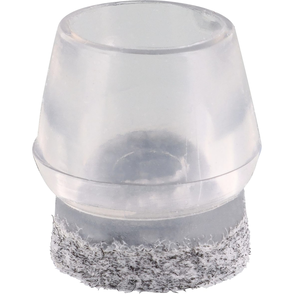WAGNER Kappen für Stahlrohr rund 4tlg. - Ø 12-15/14-17 x 19 mm, Abrieb Filz 9 mm, Kunststoff transparent - 15055599