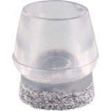 thumbnail of WAGNER Kappen für Stahlrohr rund 4tlg. - Ø 12-15/14-17 x 19 mm, Abrieb Filz 9 mm, Kunststoff transparent - 15055599