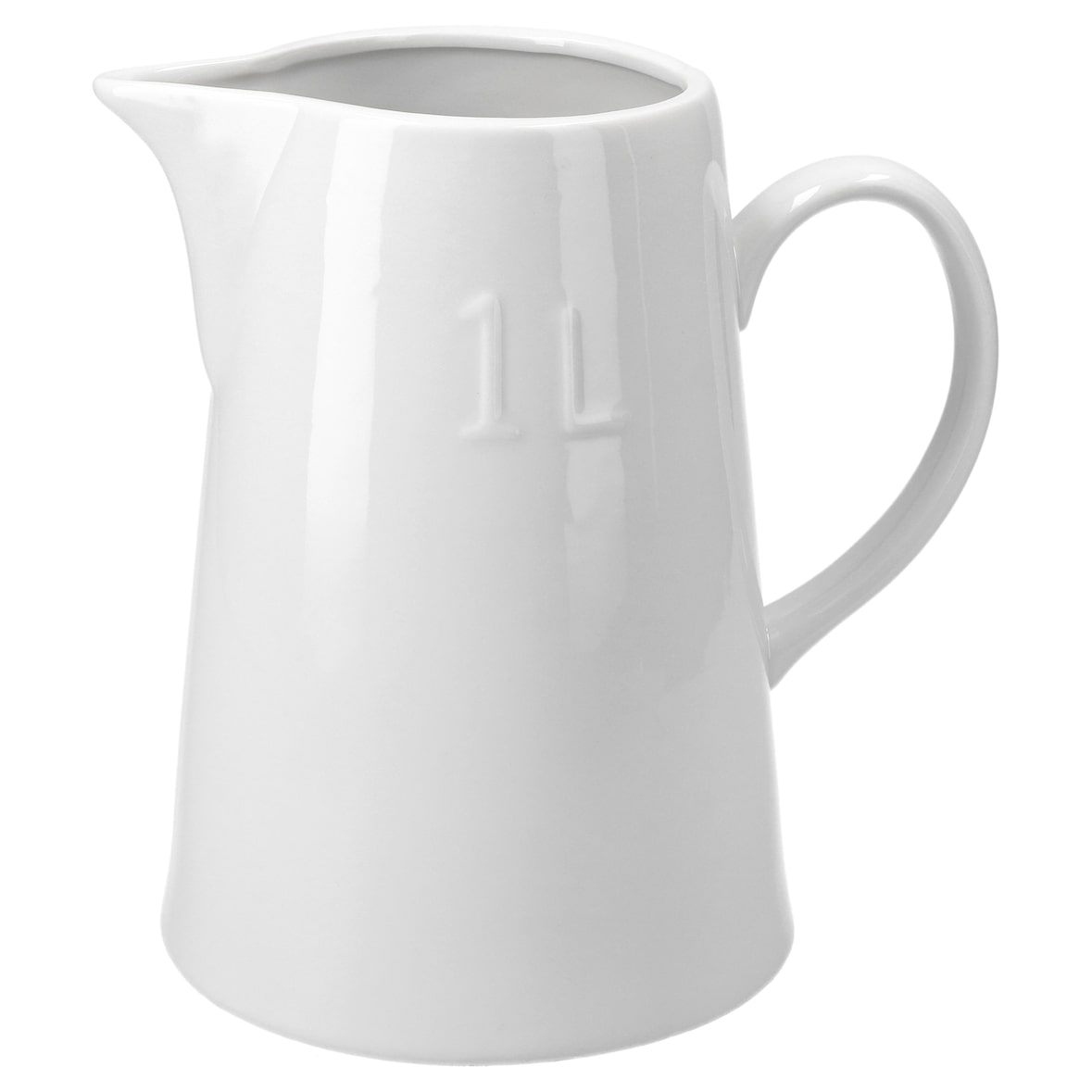 Milchkanne 1L weiß Keramik 18,5 x 9,5 cm - 24304008