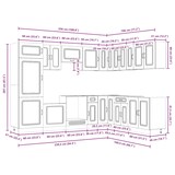 thumbnail of vidaXL 14-delige Keukenkastenset Kalmar bewerkt hout betongrijs