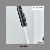 thumbnail of JANA | Torneira de cozinha extraível de aço inox premium preto mate | Torneira misturadora arco alto | T gastro alta pressão 360° giratória 2 conexões