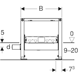 thumbnail of Geberit Duofix Dusch-Element 500 mm mit Wandablauf, d50, niedrige Bauhöhe