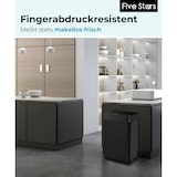 thumbnail of Five Stars® Mülleimer mit Sensor - 60 Liter / 2x 30 Liter - Abfalltrennung - Edelstahl - 2 Fächer - Schwarz