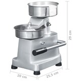 thumbnail of vidaXL Hamburgerpresse mit 500 Trennpapieren Aluminium 10 cm