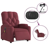 thumbnail of vidaXL Massagesessel Elektrisch Weinrot Stoff